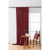 54059 1 2x vinovy zatemnovaci zaves velvet s rasici paskou 135x250 cm