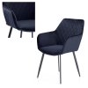 54008 9 tmave modre sametove jidelni kreslo vialli