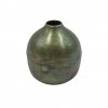 59944 zelenozlata kovova vaza kolony 13 cm