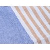 Plážová osuška FARAO 90 x 180 cm, modro-biela, 70% bavlna | 30% polyester
