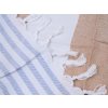 Plážová osuška FARAO 90 x 180 cm, hnedo-biela, 70% bavlna | 30% polyester