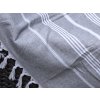 Plážová osuška FARAO 90 x 180 cm, sivá 70% bavlna | 30% polyester