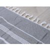 Plážová osuška FARAO 90 x 180 cm, sivá 70% bavlna | 30% polyester