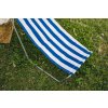 Komfortní plážové lehátko SAND skládací s modrobílými pruhy