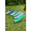 Kvalitní skládací plážové lehátko SAND, zelené pruhy pro opalování