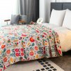 Přehoz na postel RETRO PTÁČEK barevný s veselým retro vzorem