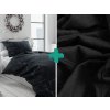 Moderní sada povlečení ASCONA černé + prostěradlo Jersey 90x200cm