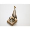 Vianočný kovový svietnik CHRISTMAS TREE 18 cm zlatý