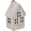 LED porcelánový domeček HOUSE WILBUR 12 cm bílý – vánoční dekorace