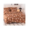 Stylové hnědé povlečení z mikrovlákna WHITE DEER s motivem jelenů