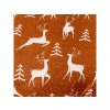 Povlečení WHITE DEER z mikrovlákna hnědé s motivem zimního lesa