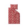 Červené povlečení CRIMSON z bavlny s motivy stromečků a dárků