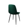 Tmavě zelená jídelní židle EVA s černými kovovými nohami pro stylový interiér