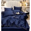 Luxusní povlečení z mikrovlákna s výšivkou SOPHAE, tmavě modré