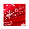 Červené povlečení SNOWFALL s vločkami + bílé JERSEY prostěradlo EXCLUSIVE 90x200 cm