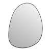 Černé oválné zrcadlo ROSALIA s moderním designem 55x75 cm
