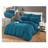 Moderní tyrkysové povlečení LANTA z mikrovlákna s elegantním vzhledem