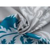 Povlečení DELUXE tyrkysové z bavlny s noblesním vzorem a kontrasty
