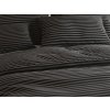 Luxusní bavlněné povlečení ARLENA černé s decentním proužkovým motivem