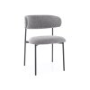 Šedá jídelní židle ELTON s černými nohami a moderním designem