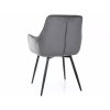Elegantní jídelní židle APPLE šedá s měkkým sametovým čalouněním