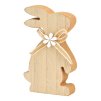 Velikonoční dřevěný zajíc BOW BUNNY 12 cm s ozdobnou mašlí