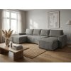 Sivá sedacia súprava do U SMART COSARO 295x140 cm