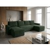 Tmavozelená sedacia súprava do U SMART COSARO 295x140 cm