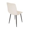 Designová jídelní židle NAOMI béžová s prošívaným sametovým čalouněním