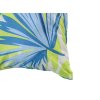 Modro-zelený polštář ARECANO – exotický vzor s motivem listů