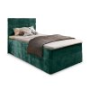 Čalúnená posteľ boxspring GLORIEN VELVET 100x200 cm tmavo zelená  KRONOS 19