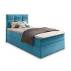 Čalúnená posteľ boxspring GLORIEN VELVET 80x200 cm modrá