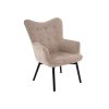 Elegantní tmavě béžové křeslo CARMEN RAVEN – stylový doplněk do interiéru