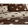 Hnědé povlečení CROWN BLEND s puntíky – 100% bavlna
