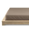 Světle hnědé prostěradlo z mikrovlákna 90x200 cm s napínací gumou