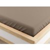 Napínací prostěradlo z mikrovlákna světle hnědé 90x200 cm pro jednolůžko