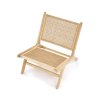 Relaxační zahradní křeslo FODEN II ze světlého dřeva