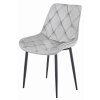 Stylová sametová jídelní židle TOR – světle šedé provedení