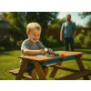 Detská záhradná lavica s hracím stolom PLAYLAND 88x88x51 cm