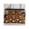 Moderní povlečení z mikrovlákna ORANGE PUMPKINS barevné s halloweenským dekorem