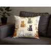 Bavlněné dekorační povlaky COLORED CATS BLEND – 2 ks, rozměr 45x45 cm, vzor koček
