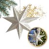 Vánoční papírová hvězda STARLET DELUXE bílá 35 cm na zavěšení