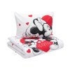 Detské bavlnené obliečky MICKEY & MINNIE LOVE biele