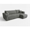 Moderní rohová pohovka SORELA šedá rozkládací s 2 polštářky zdarma