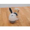 Stylový velikonoční králík CONY v bílo-černém provedení