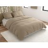 Krepové povlečení STANDO světle hnědé pro moderní ložnici