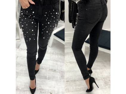 Women Beaded Jeans Pencil Pants Embroidered Flares Sexy Bodycon Denim Pants Pearls Beading Skinny Pants Women (1)