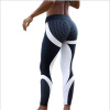 Hayoha Mesh Pattern Print Leggings fitness Leggings For Women Sporting Workout Leggins Elastic Slim Black White (3)