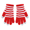 red gloves touch stripes