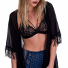 G34 Sexy Bra Floral Lace Wire Bra Bustier Sheer Top Seamless Bralette Transparent Cup Wireless Bras